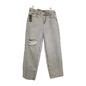 NWT 6L Women's Blue Jeans Mid-Rise 90s Relaxed Straight Wild Fable MSRP $28